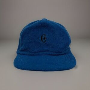 Conte of Florence Mens Blue Fleece Keramik Logo Winter Warm Adjustable Cap Hat